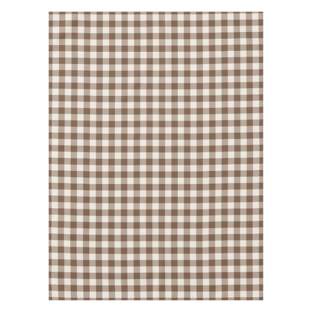 Nappe Gingham à carreaux classique marron (Devant)
