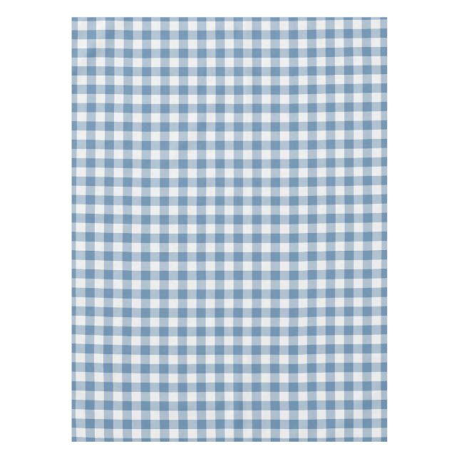 Nappe Gingham Classique Bleu Poussiéreux (Devant)