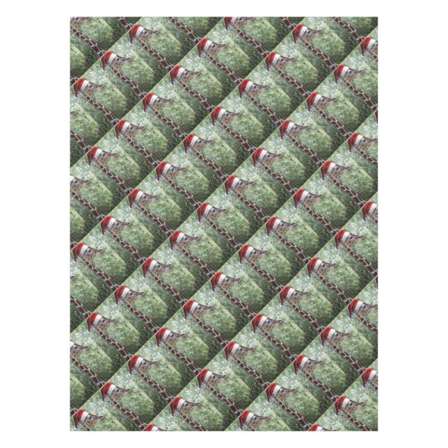 Nappe Girafe avec un Casquette du Père Noël (Devant)