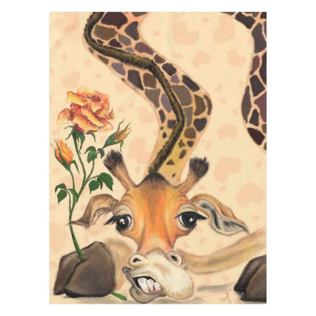 Nappe Giraffe romantique - Gentleman - Drôle (Devant)