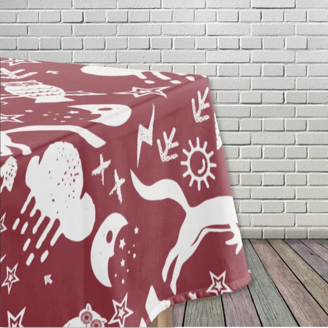 Nappe Gîte de chasse motif renard cerf ours (Créateur téléchargé)