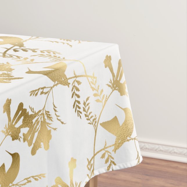 Nappe Glam d'Élégants colibris d'or (In Situ)