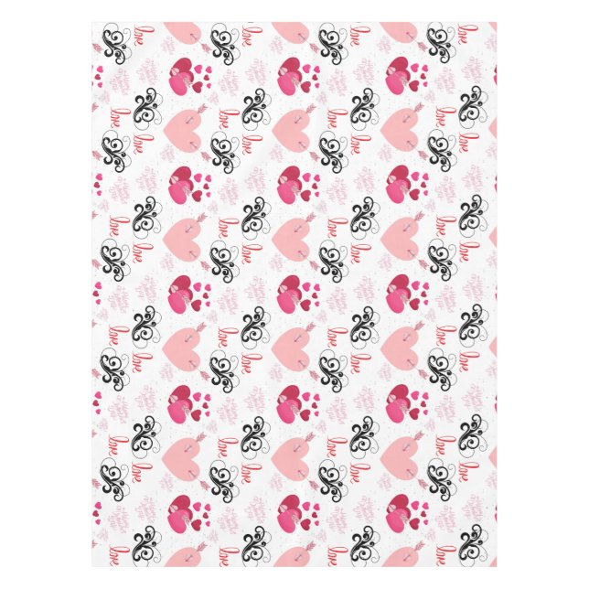 Nappe glitter pink heart vibrant romantic wallpaper (Devant)