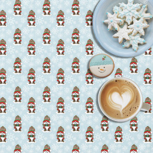 Nappe Gnome de Noël Cosy Rouge Vert Hiver Mignon