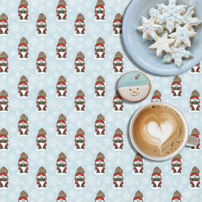 Nappe Gnome de Noël Cosy Rouge Vert Hiver Mignon  (Créateur téléchargé)