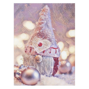 Nappe Gnome rose dans la peinture d'aquarelle de neige