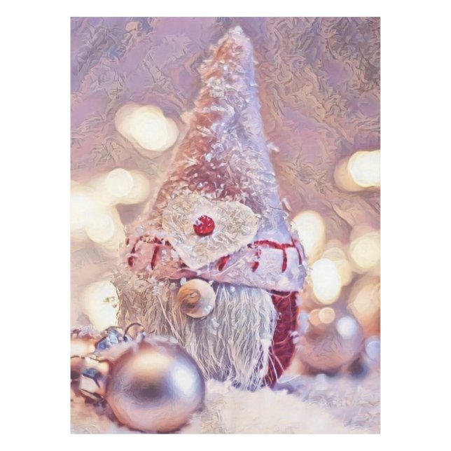 Nappe Gnome rose dans la peinture d'aquarelle de neige (Devant)
