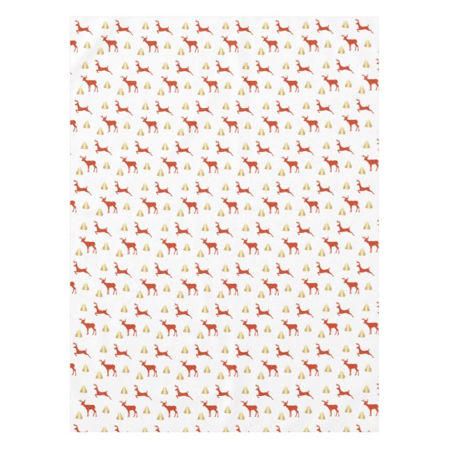 Nappe Gold and red Reindeers Holiday Art  (Devant)