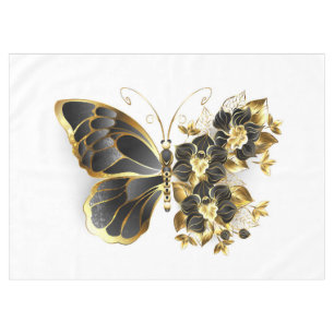 Nappe Gold flower Butterfly with Black Orchid