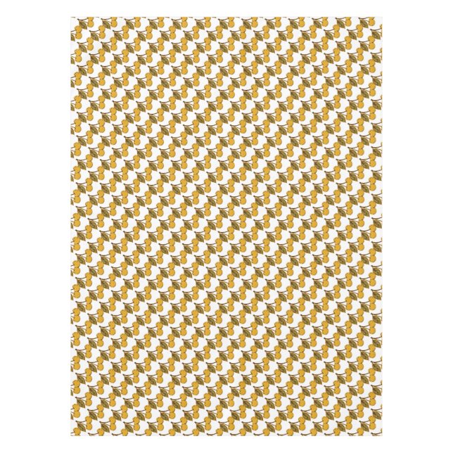 Nappe Golden Metallic Cherries Pattern (Devant)