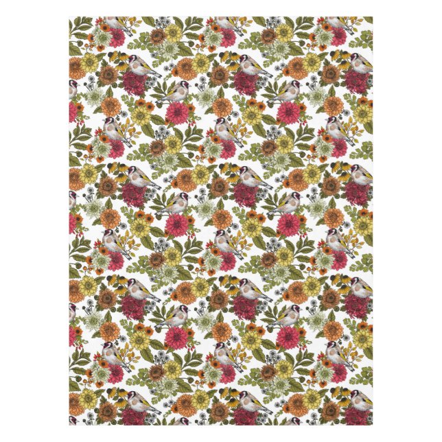 Nappe Goldfinches dans le jardin (Devant)