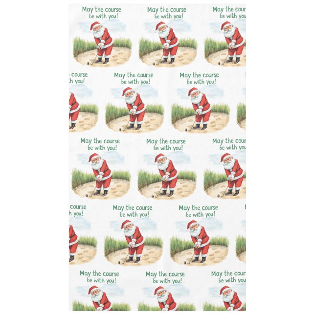 Nappe Golf Que le parcours soit avec vous Noël Père Noël (Devant)
