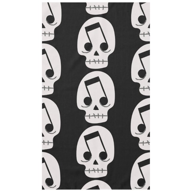 Nappe goth note yeux crâne (Devant)
