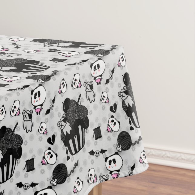 Nappe Goth Panda Baby Skull Cupcakes Doodles (In Situ)