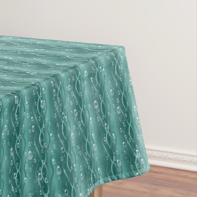 Nappe Gouttes de pluie sur du métal vert (In Situ)