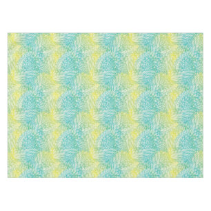 Nappe Gradient jaune et bleu vintage floral
