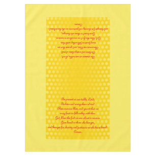 Nappe gradients pois jaune + votre prière / grâce