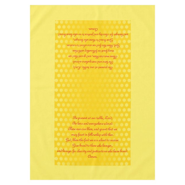 Nappe gradients pois jaune + votre prière / grâce (Devant)