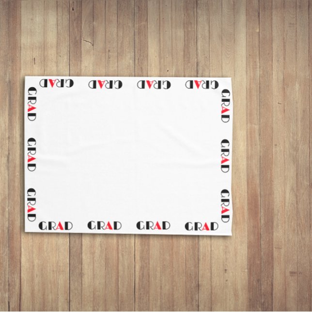 Nappe Graduation rouge noir moderne (Créateur téléchargé)