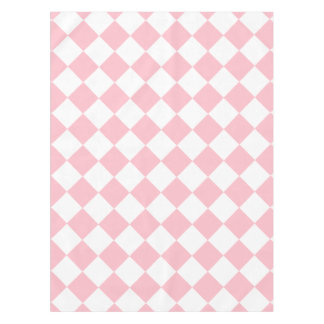 Nappe Grand Checkered de Diag - blanc et rose
