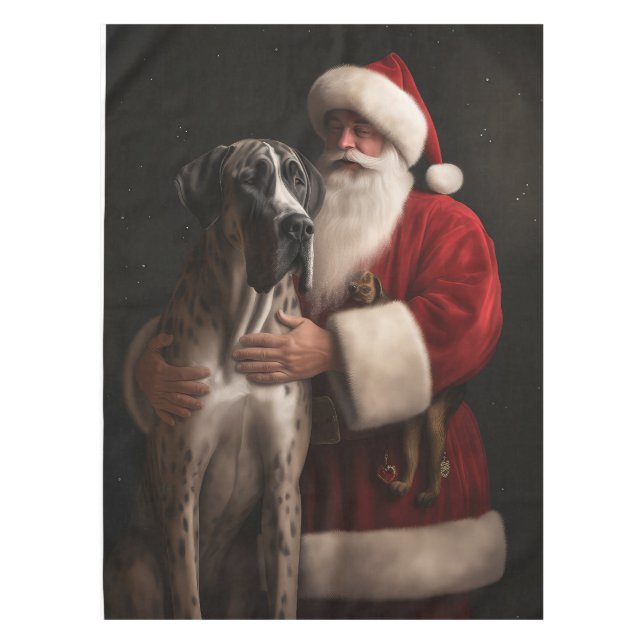 Nappe Grand Danois avec le Père Noël Noël Festif (Devant)