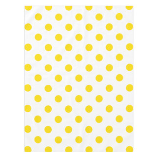 Nappe Grand pois - jaune d'or sur le blanc