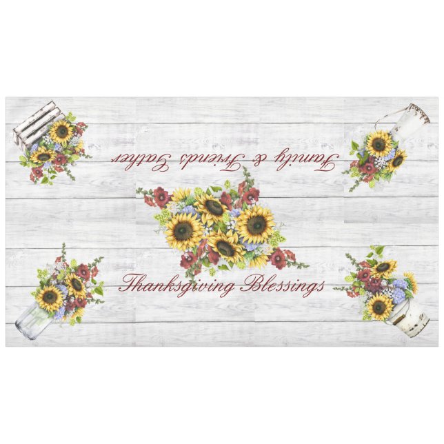 Nappe Grand Thanksgiving Bénédictions/Amis (Devant (Horizontal))