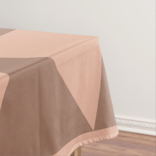 Nappe Grand Triangles géométriques Mocha Mousse Dusty ro