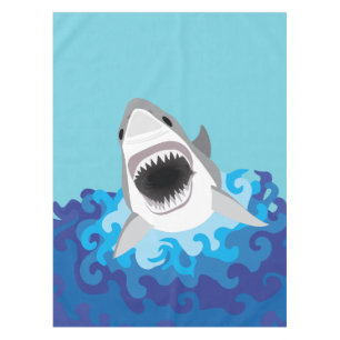Nappe Grande bande dessinée drôle de requin blanc