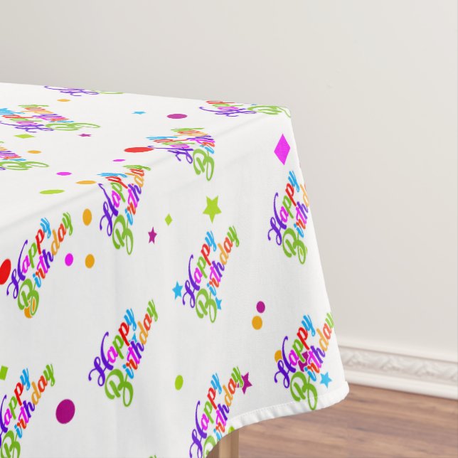 Nappe Graphique d'anniversaire en couleurs multiples et  (In Situ)