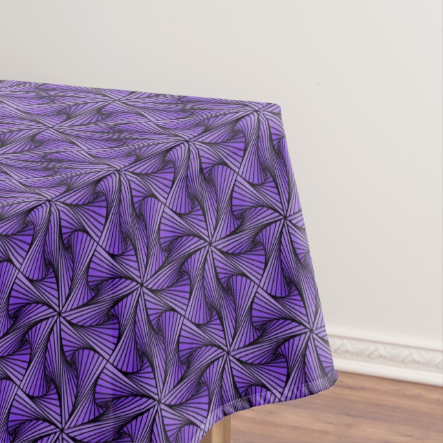 Nappe Graphique géométrique 3D Spiral Twist Purple (In Situ)