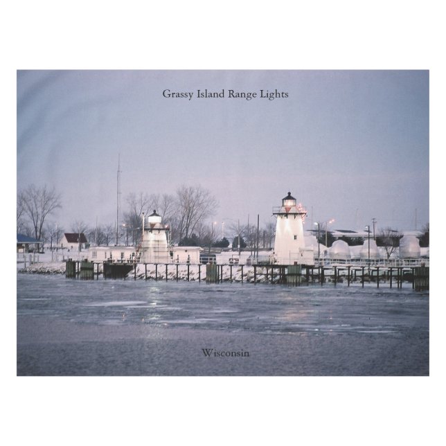 Nappe Grassy Island Range Éclairage tissu de table (Devant (Horizontal))