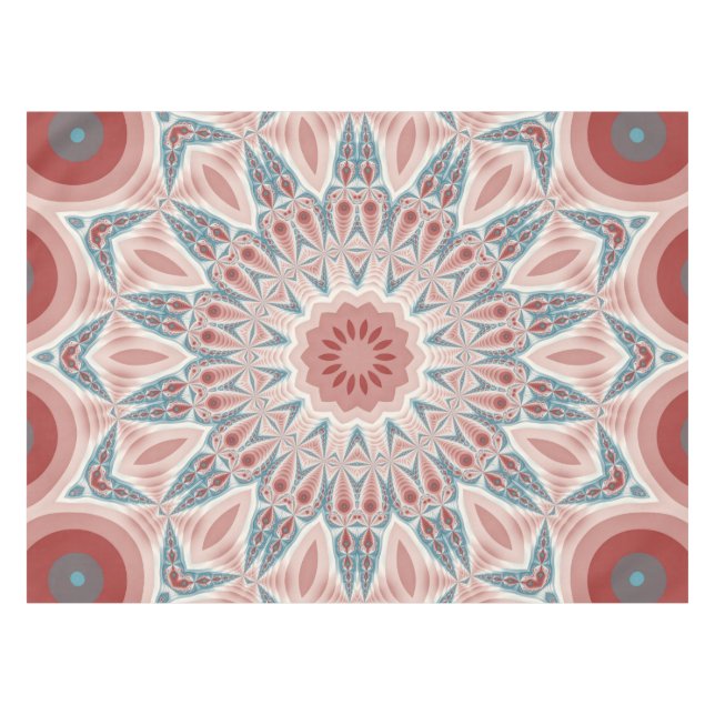 Nappe Grattez moderne Kaleidoscope Mandala art fractal (Devant (Horizontal))