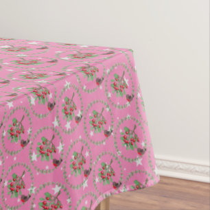 Nappe Gray Star rose rouge Robin Wreath Noël