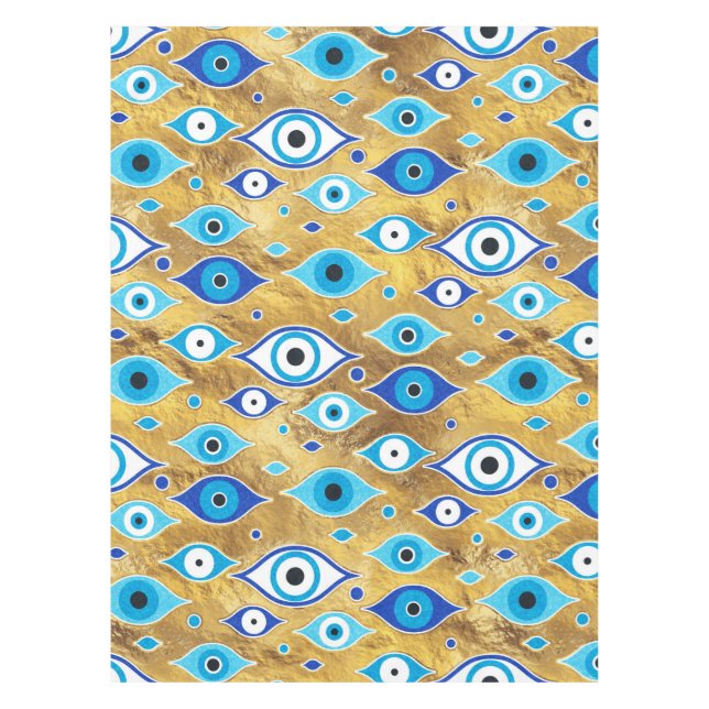 Nappe Grèce Mati Mataki - motif des yeux malveillants de (Devant)