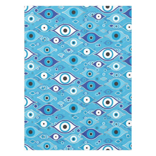 Nappe Grèce Mati Mataki - motif des yeux malveillants de (Devant)