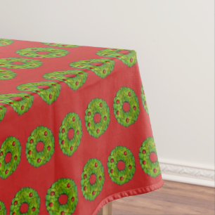 Nappe Green Red Christmas Holly Wreath Cookie Holiday