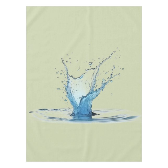 Nappe Green Tablecloth with Water Drop Impact (Devant)