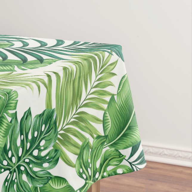 Nappe Green Tropical Palm Banana Monstera Feuille (In Situ)