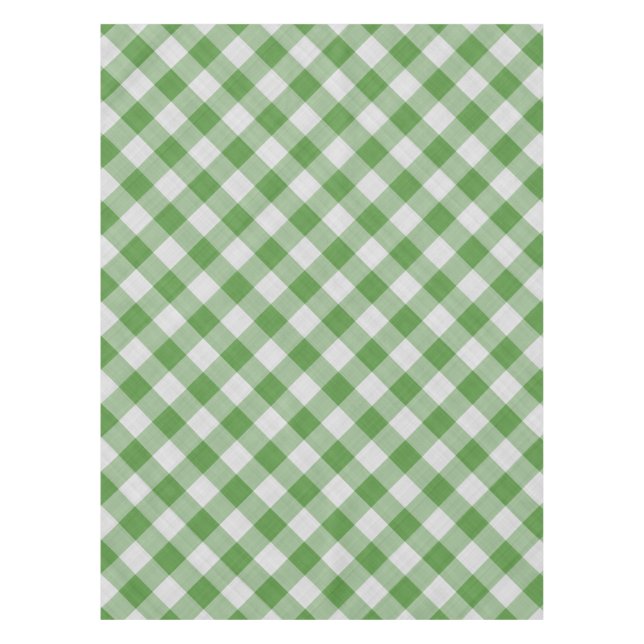 Nappe Green White En vichy Plaid À damiers Motif (Devant)