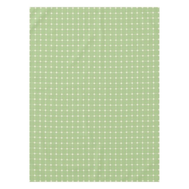 Nappe Grille Naturelle Vert Sauge Crème Chaude (Devant)
