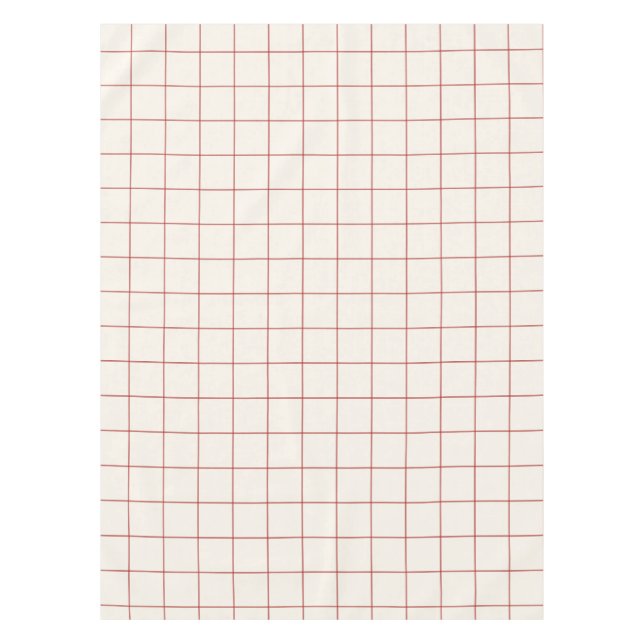 Nappe Grille Vérifiée Grande Rouge (Devant)