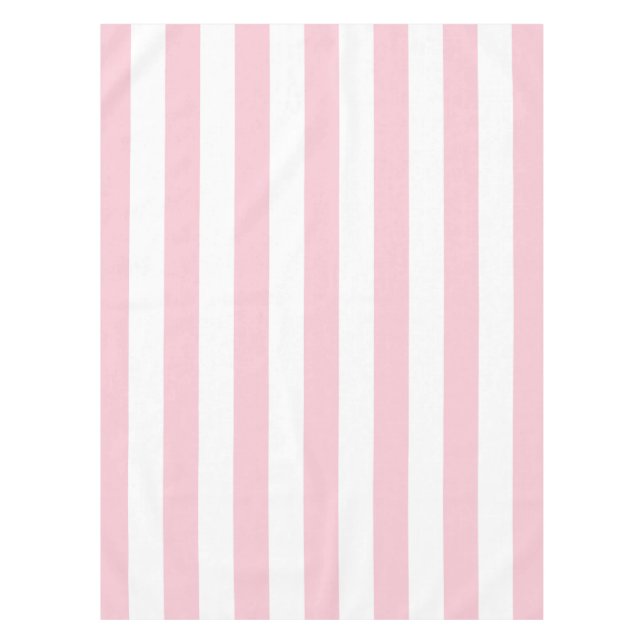 Nappe Grilles Verticales Bébé Rose Et Blanc Gratté (Devant)