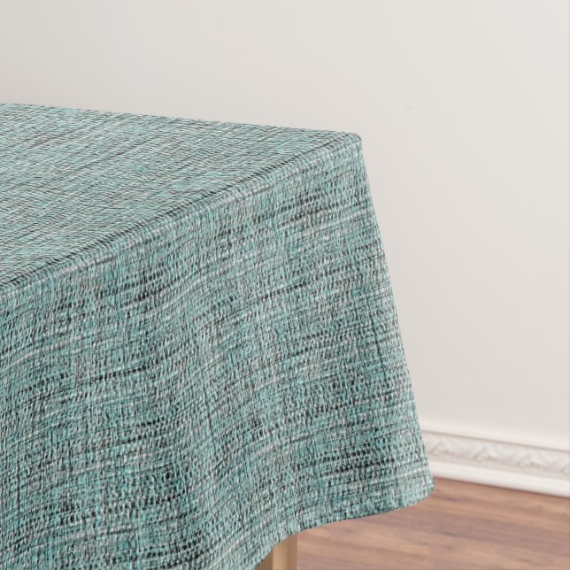 Nappe Gris Chic Bleu Vert Seafoam Boucle Motif Tissé (In Situ)