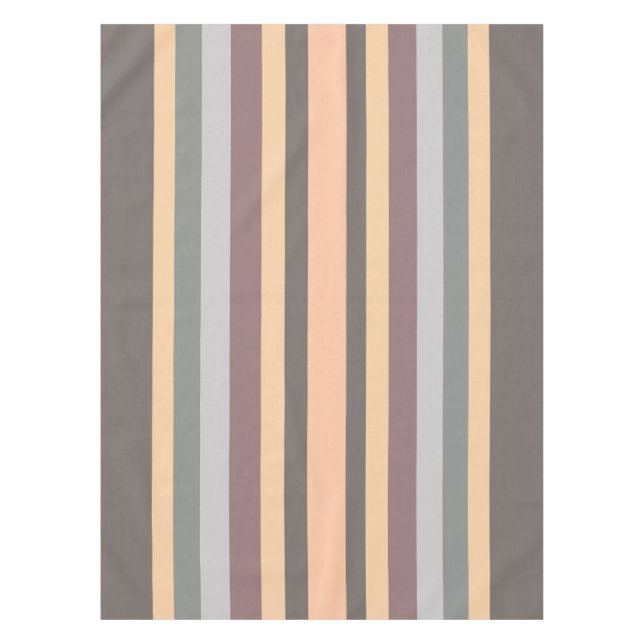 Nappe Gris jaune bleu pourpre rayures (Devant)