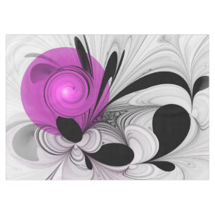 Nappe Gris Noir Abstrait Avec Art Fractal Magenta