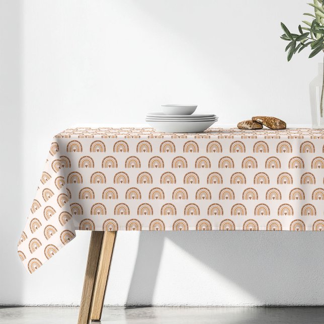 Nappe Groovy Rainbows Terracotta Cuivre Touch (Groovy Rainbows Tablecloth Terracotta Copper Touch)