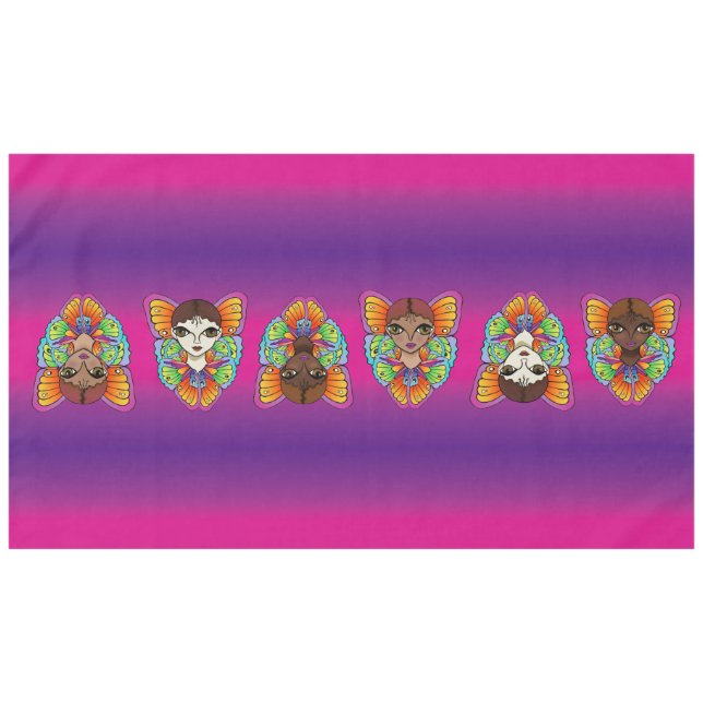 Nappe Gros yeux et ailes papillon (Devant (Horizontal))