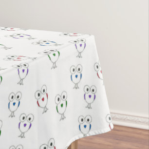 Nappe Gros yeux motif blanc