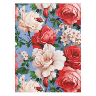 Nappe Grosse Fleur Rouge rétro